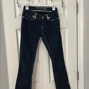 COOGI Women's Straight Leg Jeans - Dark Blue